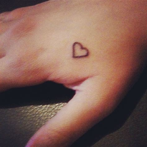 heart tattoo on hand|More.